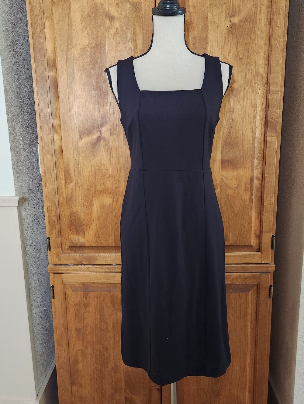 Ann Taylor Square Neck Black Dress | 4
